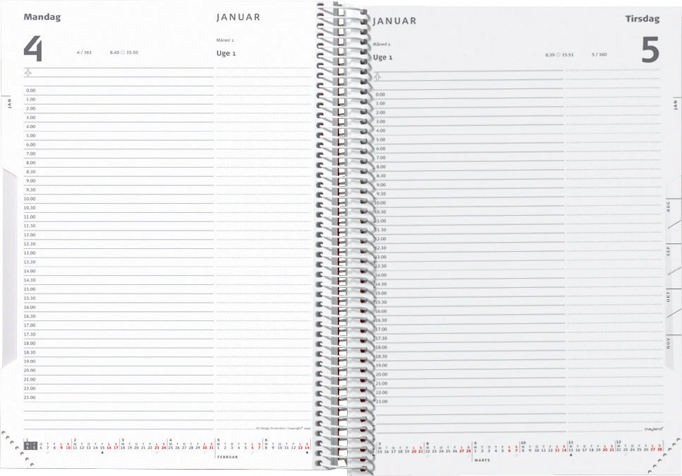 TIMEKALKALENDER 1-DAG PP SORT  2019 MAYLAND