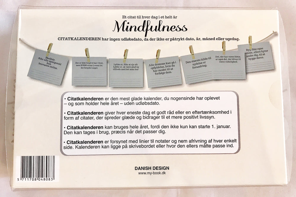 CITATKALENDER MINDFULNESS GULD FOIL 1M SNOR 7 TRÆKLEMMER