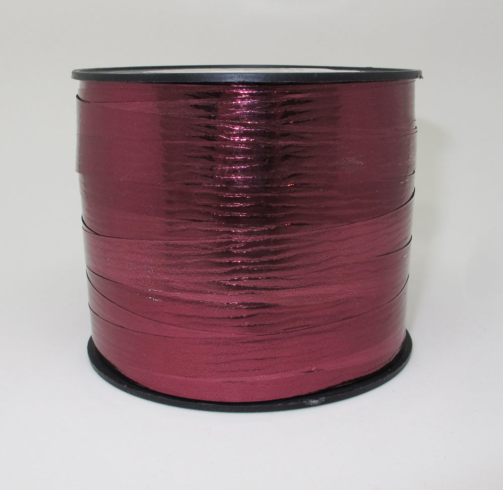 GAVEBÅND BORDEAUX METALLIC STRUKTUR 10MM X 91M