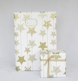GAVEPAPIR STJERNE GULD PRINT 3 M