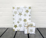 GAVEPAPIR STJERNE GULD PRINT 3 M