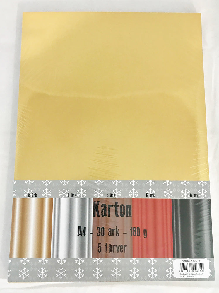 KARTON A4 30 ARK ASS 5 METALLIC FARVER
