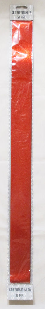 STJERNESTRIMLER GLITTER RØD 50 MM 12 STK