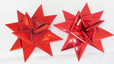 STJERNESTRIMLER GLITTER RØD 50 MM 12 STK