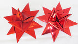STJERNESTRIMLER GLITTER RØD 50 MM 12 STK