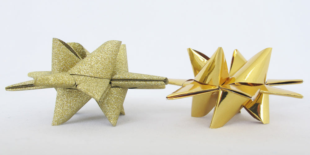 STJERNESTRIMLER GLITTER GULD 15 MM 24 STK