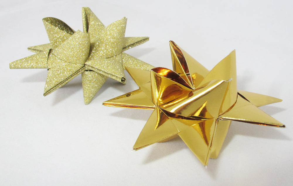 STJERNESTRIMLER GLITTER GULD 15 MM 24 STK