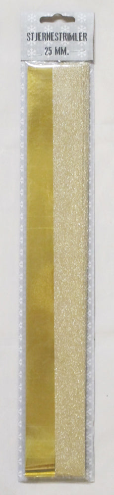 STJERNESTRIMLER GLITTER GULD 25 MM 20 STK