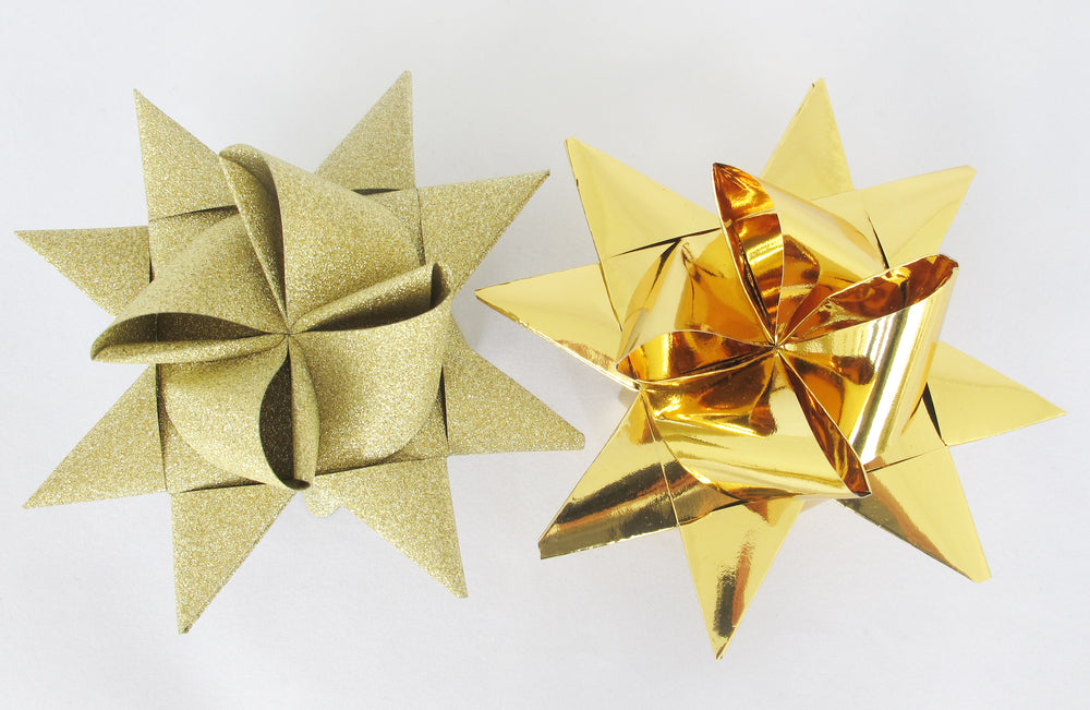 STJERNESTRIMLER GLITTER GULD 25 MM 20 STK