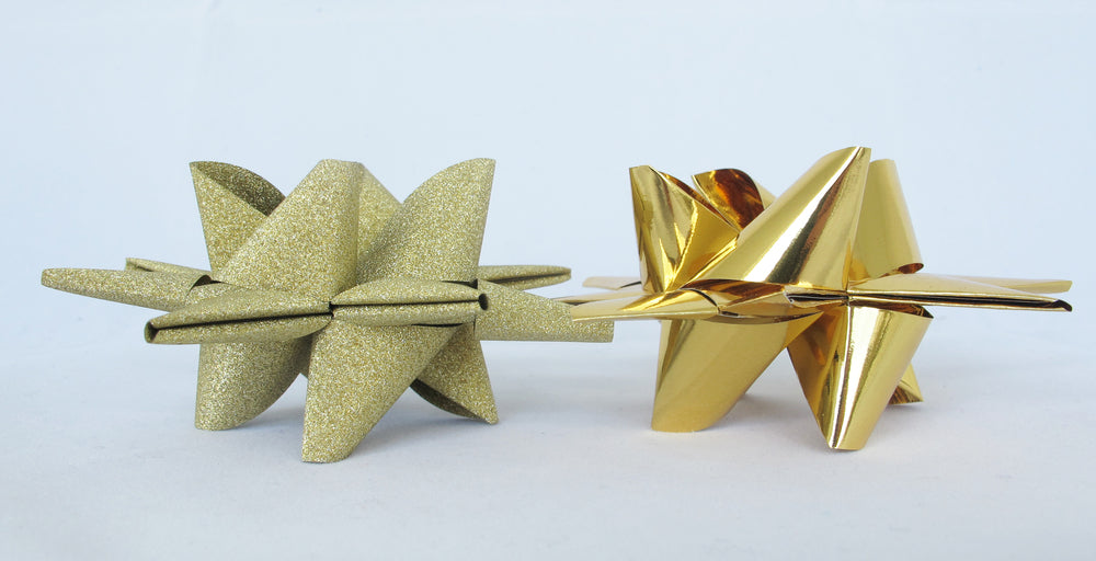 STJERNESTRIMLER GLITTER GULD 25 MM 20 STK
