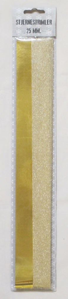 STJERNESTRIMLER GLITTER GULD 25 MM 20 STK