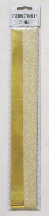 STJERNESTRIMLER GLITTER GULD 25 MM 20 STK