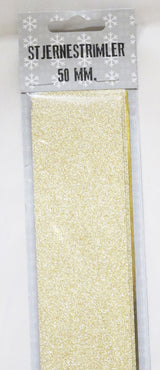 STJERNESTRIMLER GLITTER GULD 50 MM 12 STK