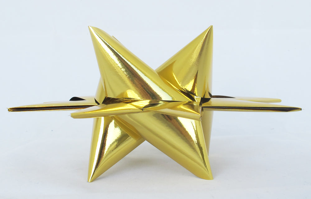 STJERNESTRIMLER GLITTER GULD 50 MM 12 STK