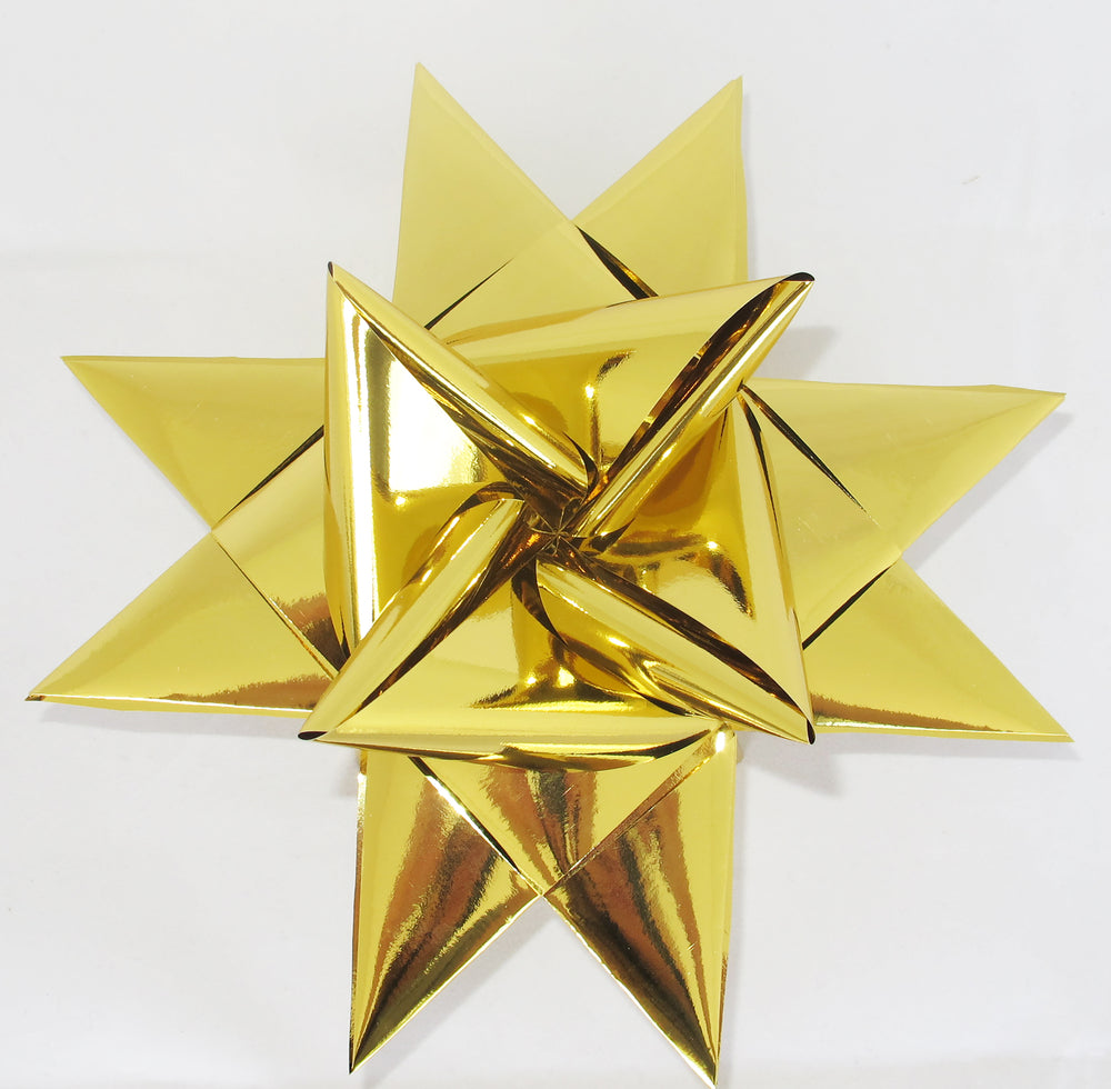 STJERNESTRIMLER GLITTER GULD 50 MM 12 STK
