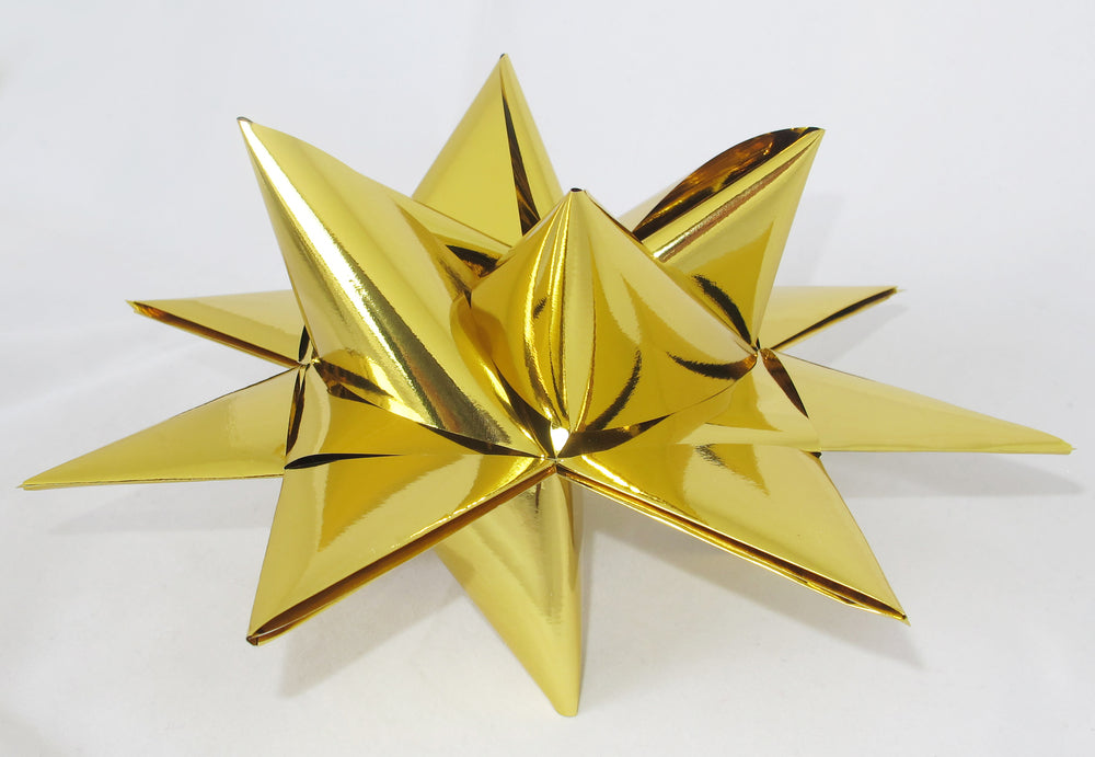 STJERNESTRIMLER GLITTER GULD 50 MM 12 STK