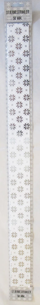 STJERNESTRIMLER SØLV FOIL 50 MM 12 STK