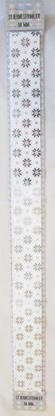 STJERNESTRIMLER SØLV FOIL 50 MM 12 STK