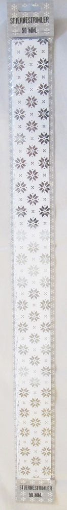 STJERNESTRIMLER SØLV FOIL 50 MM 12 STK