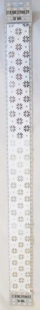STJERNESTRIMLER SØLV FOIL 50 MM 12 STK