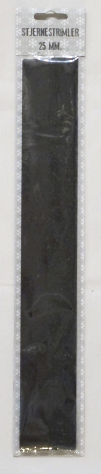 STJERNESTRIMLER GLITTER SORT 25 MM 20 STK