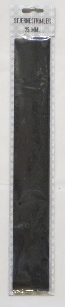 STJERNESTRIMLER GLITTER SORT 25 MM 20 STK