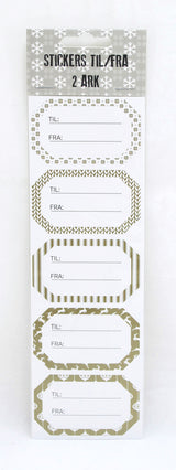 STICKERS TIL/FRA GULD RAMME 2 ARK