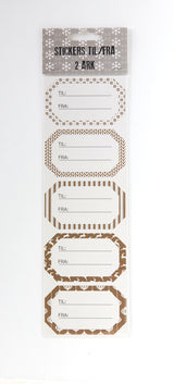 STICKERS TIL/FRA GULD RAMME 2 ARK