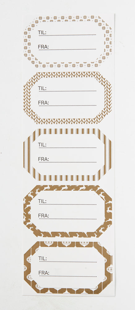 STICKERS TIL/FRA GULD RAMME 2 ARK