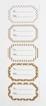 STICKERS TIL/FRA GULD RAMME 2 ARK