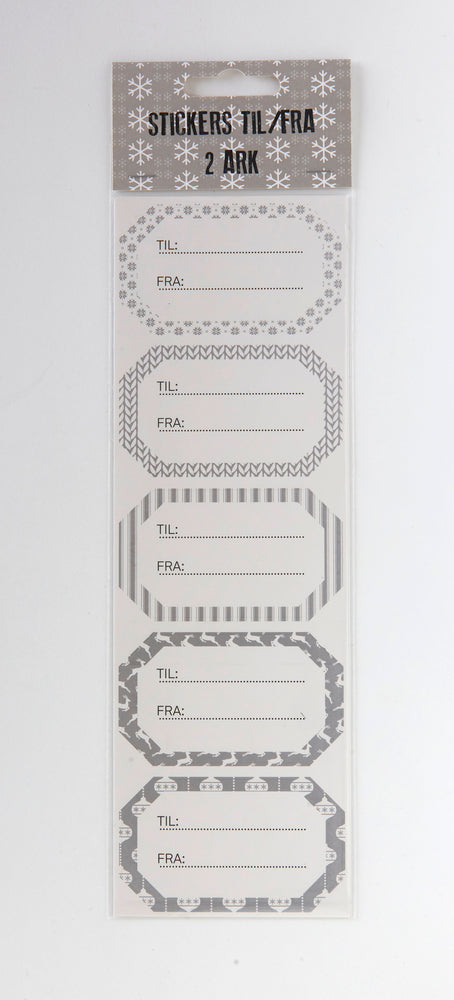 STICKERS TIL/FRA SØLV RAMME 2 ARK