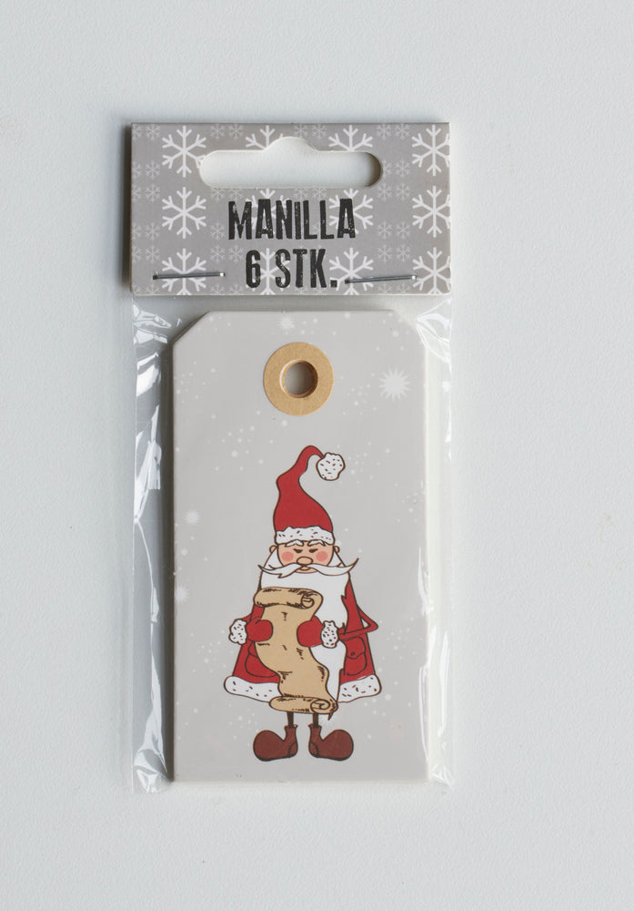 MANILLA HVID M/RØDE HJERTER 6 STK
