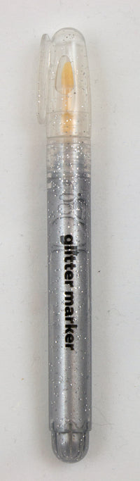 Glitter marker sølv