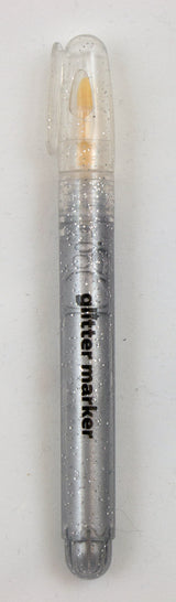 Glitter marker sølv