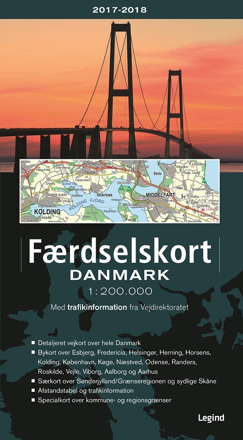 Færdselskort Danmark 2017-2018