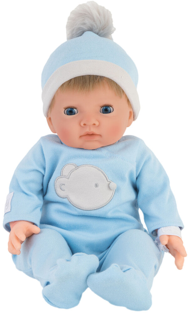 Tiny treasure dukke blond hair doll with bear outfit