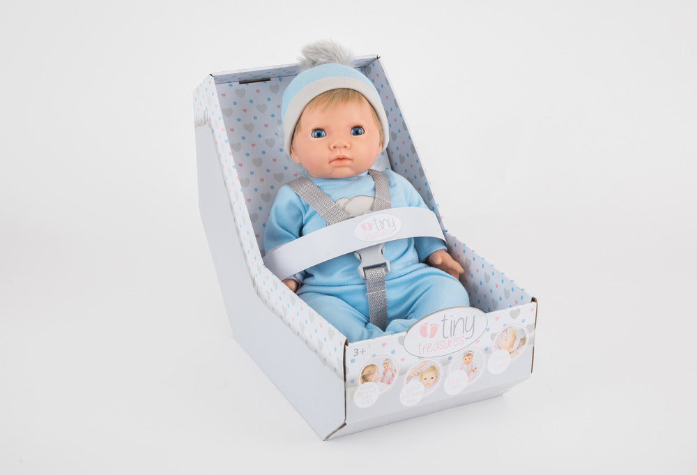 Tiny treasure dukke blond hair doll with bear outfit