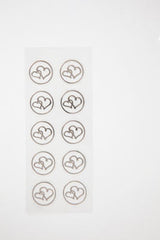 Stickers ark 2 ark sølv hjerter