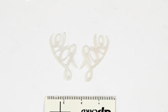 PAILLETTER 30X15MM 10G RÅHVID LOVE