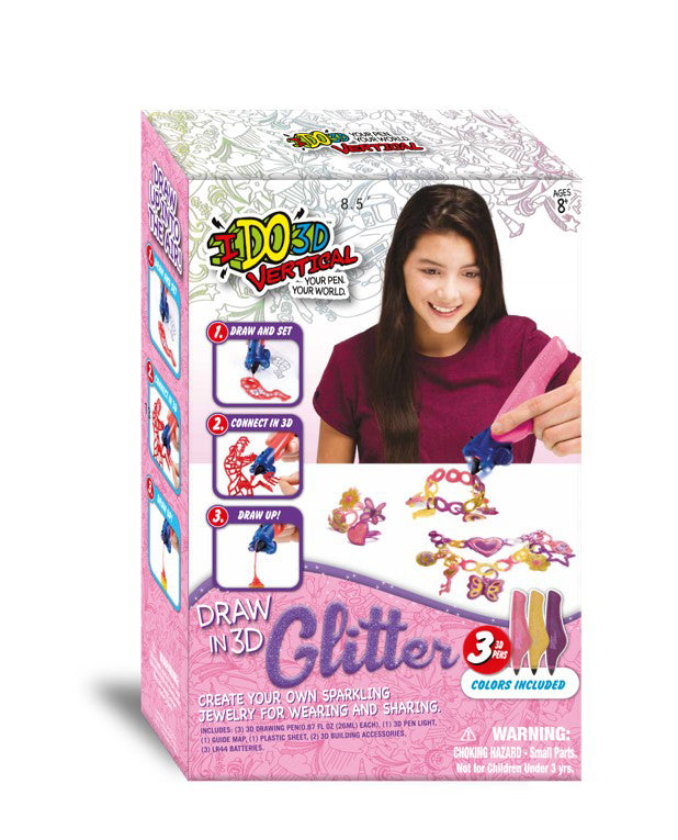 IDO3D VERTICAL GLITTER 3 PEN SET