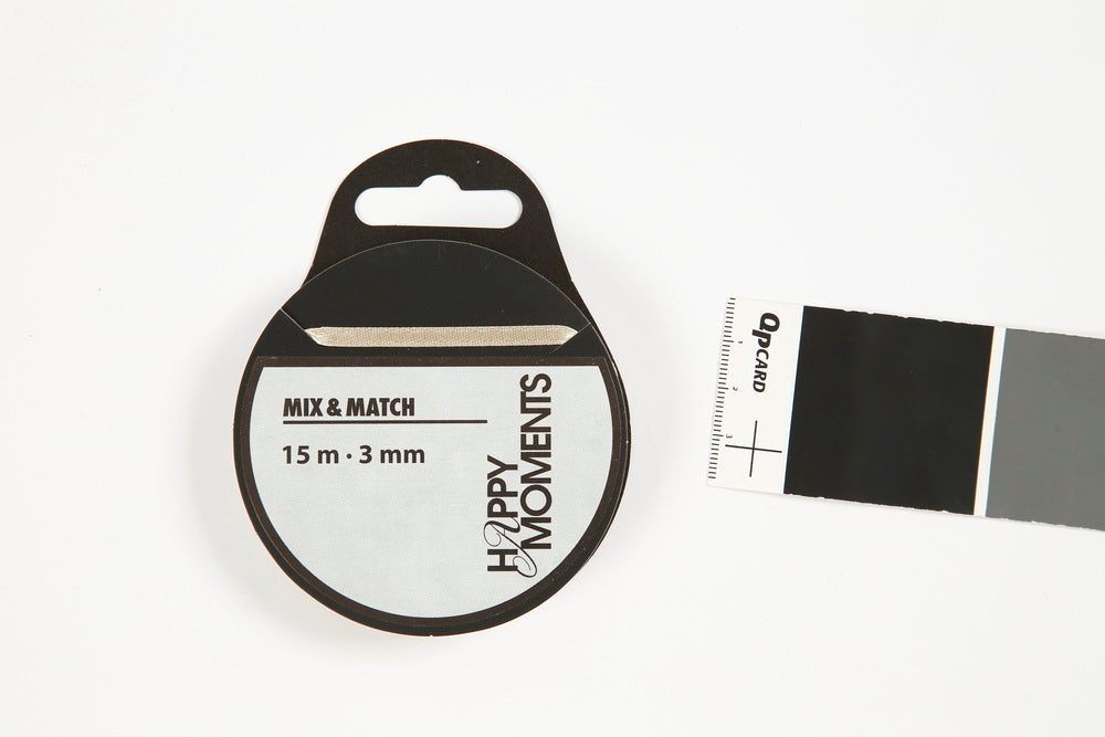 Satinbånd 3mm  15m råhvid