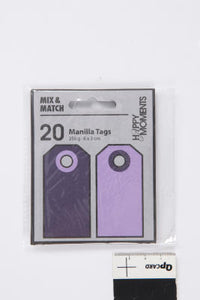 MANILLA MÆRKER 250G LILLA/MØRK LILLA 20STK