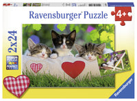 Puslespil sleepy kittens 2x24 brikker