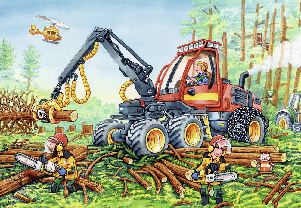 Puslespil diggers at work 2x24 brikker