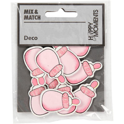 SUTTEFLASKE GLITTER PINK 10STK