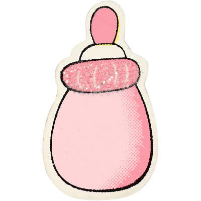 SUTTEFLASKE GLITTER PINK 10STK