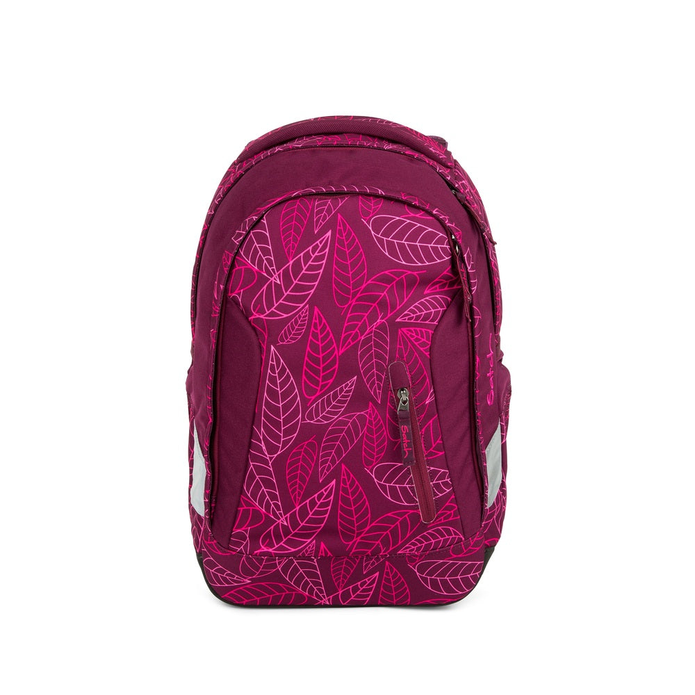 SKOLETASKE SATCH SLEEK PURPLE LEAVES