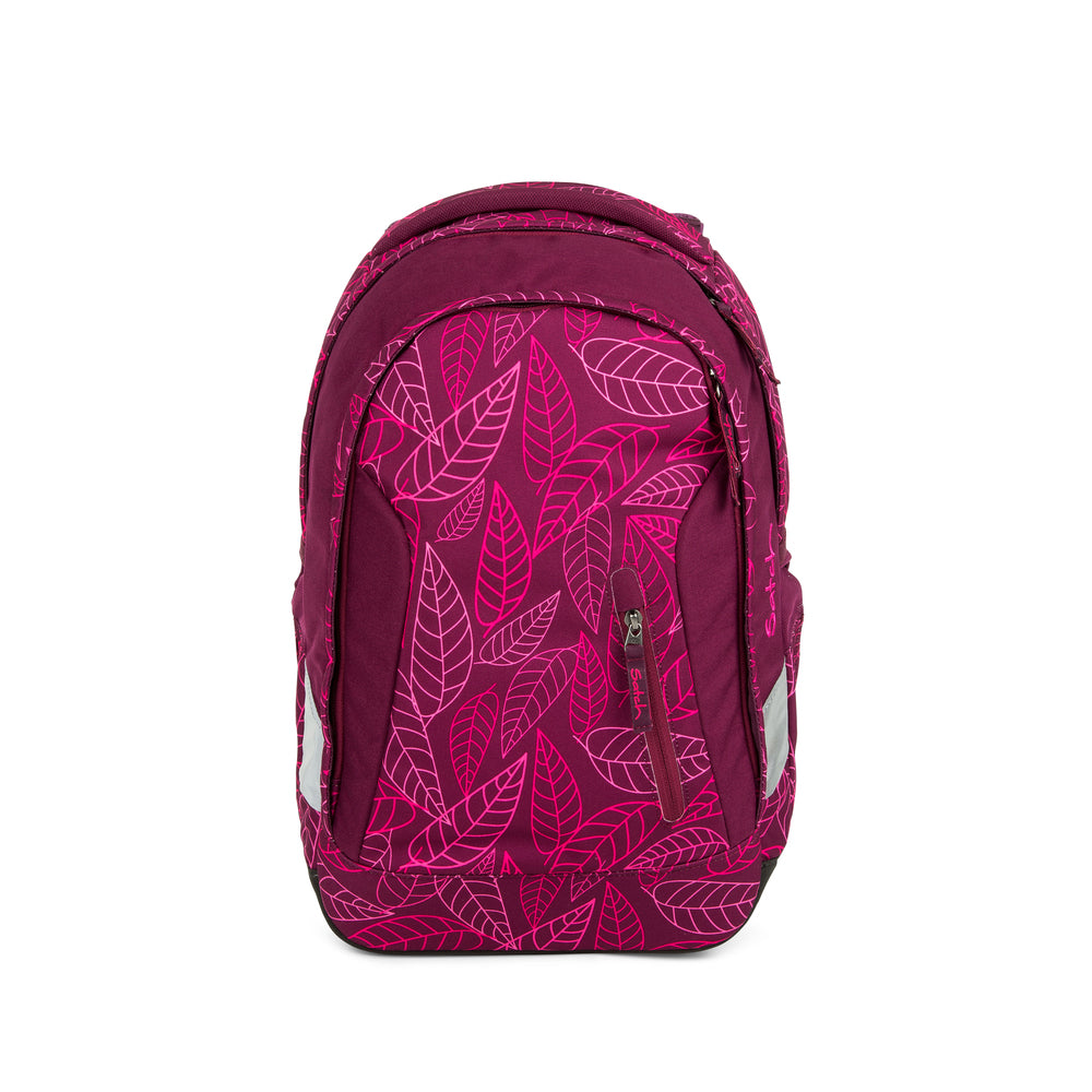 SKOLETASKE SATCH SLEEK PURPLE LEAVES
