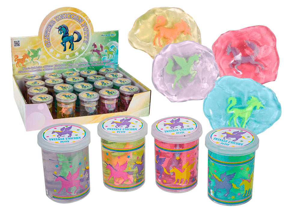 Enjørning glitter putty asst