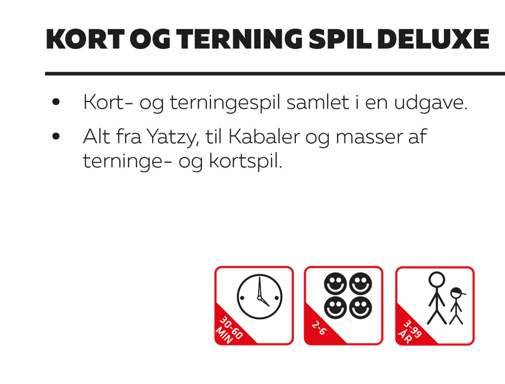 KORT OG TERNING SPIL  DELUXE